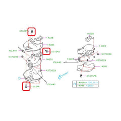 Subaru OEM Manifold Heatshield Bolt 02-26 WRX / 04-21 STI | 010108160