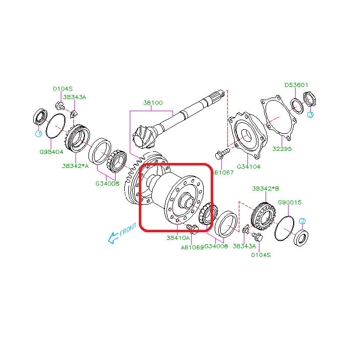 Subaru OEM Manual LSD Transmission Differential (Front) 05-21 STI | 38410AA100