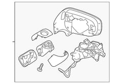 Subaru OEM Mirror Assembly - Left Hand 19-23 Crosstrek | 91036FL824