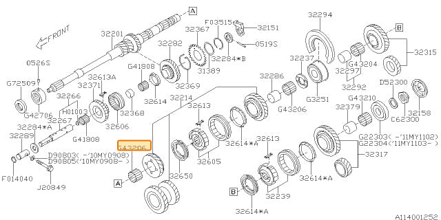 Subaru OEM Needle Bearing (5-Speed) | 806432060