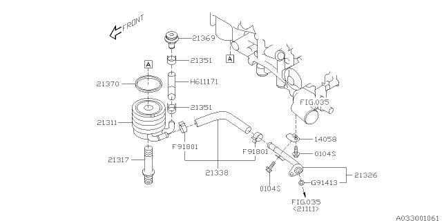 Subaru OEM Oil Cooler Hose – Cooler to Connector STI 08-21 | 807611171