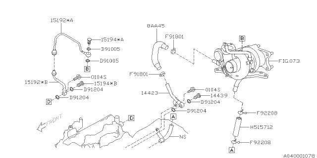 Subaru OEM Oil Feed Line 11-14 WRX / 11-21 STI | 15192AA690