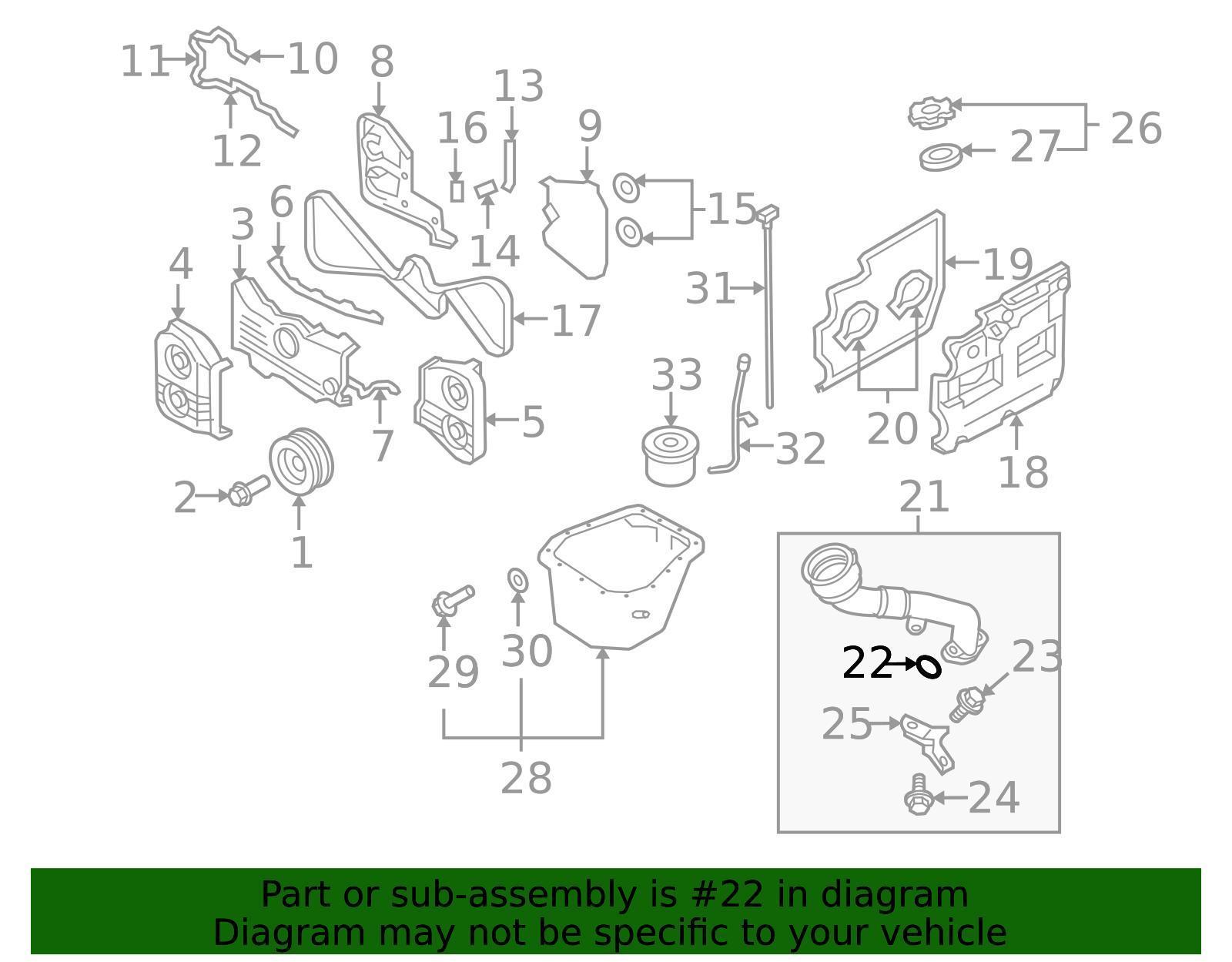 Subaru OEM Oil Filler Tube O-Ring Subaru WRX 02-14 / STI 04-21 | 806922120