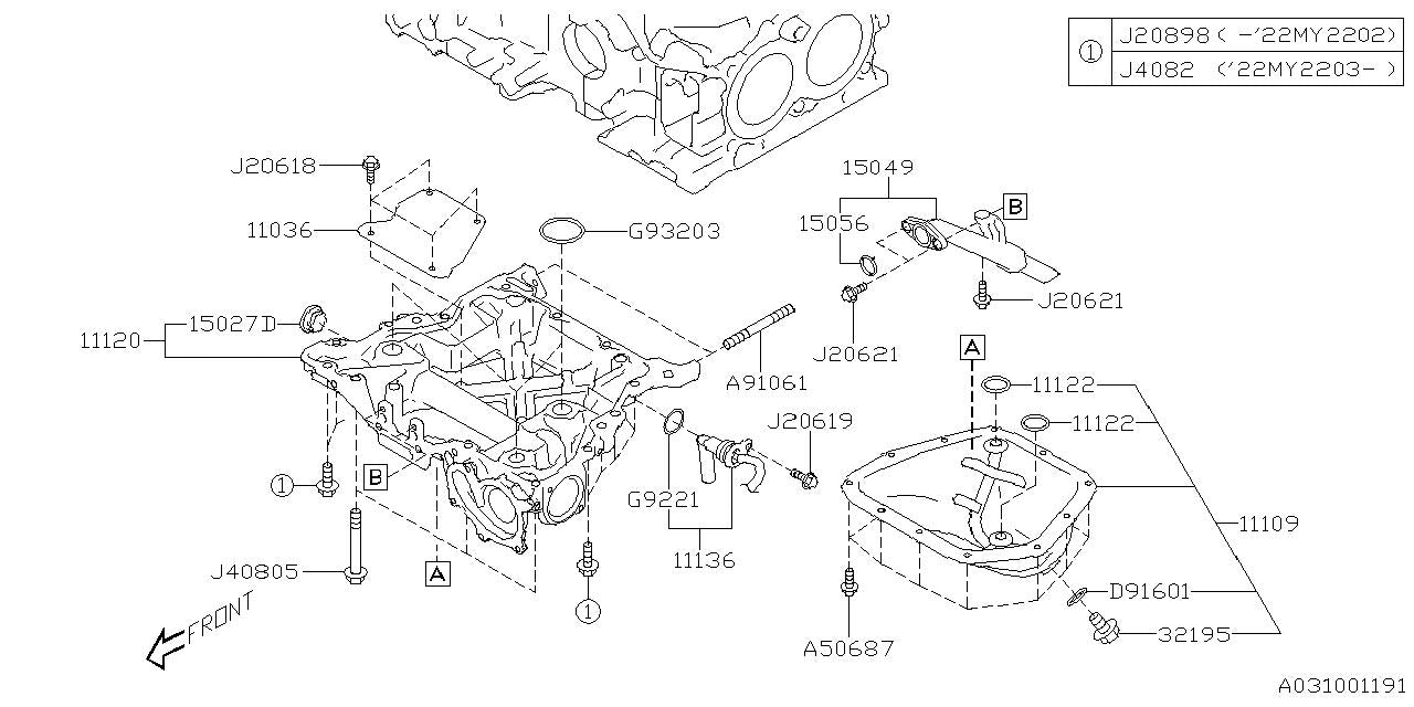 Subaru OEM Oil Level Sensor O-Ring Subaru WRX 2022-2026 | 806922100