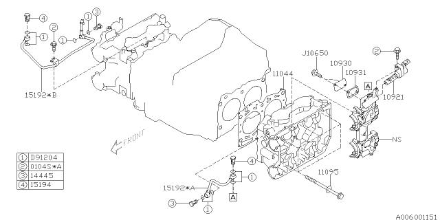 Subaru OEM Oil Line - LH Driver Side 04-07 STI / 06-07 WRX | 15192AA212