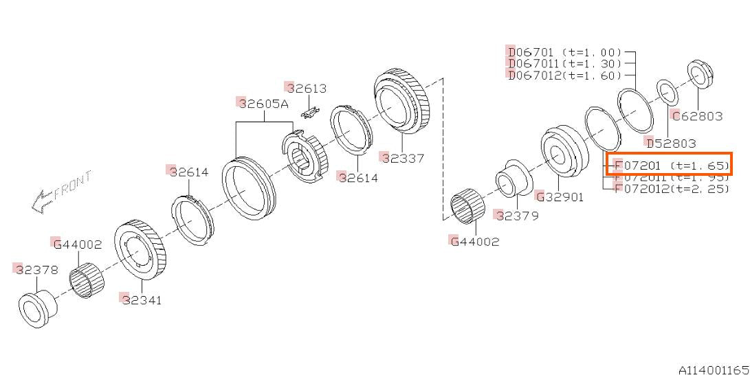 Subaru OEM Outer Snap Ring Subaru STI 2004-2021 / WRX 2015-2021 | 805072010