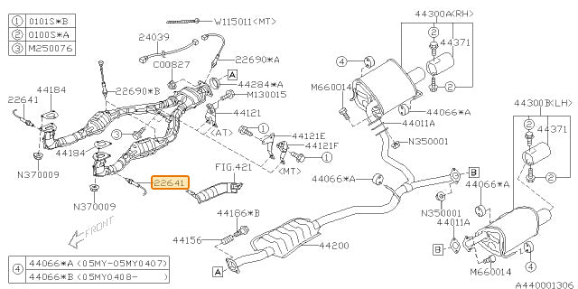Subaru OEM Oxygen Sensor | 22641AA25A
