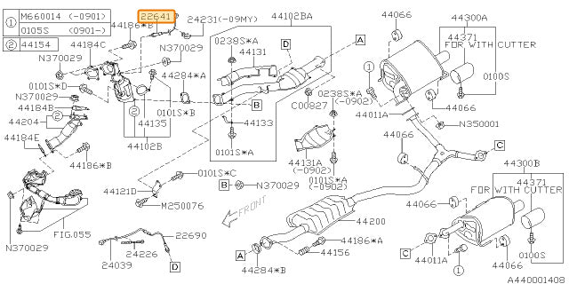 Subaru OEM Oxygen Sensor Forester XT 2009 / WRX 2008 | 22641AA490
