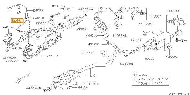 Subaru OEM Oxygen Sensor Legacy / Outback 2013-2014 | 22641AA66A