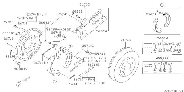 Subaru OEM Parking Brake Lever - Left Outback / Legacy / Impreza | 26708AE012
