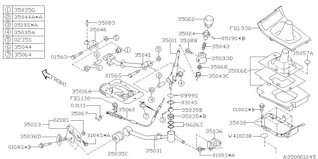 Subaru OEM Plate Cable – Gear Shift WRX 15-21 / STI 08-21 | 35038FE000