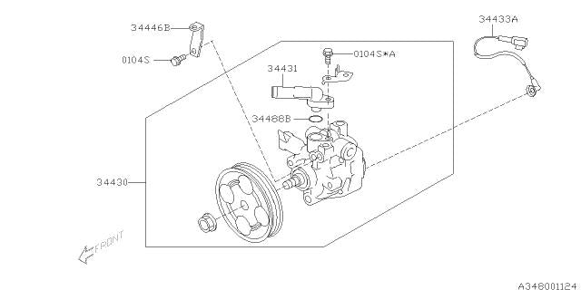 Subaru OEM Power Steering Switch Harness WRX / STI 2005-2021 | 34433AG020