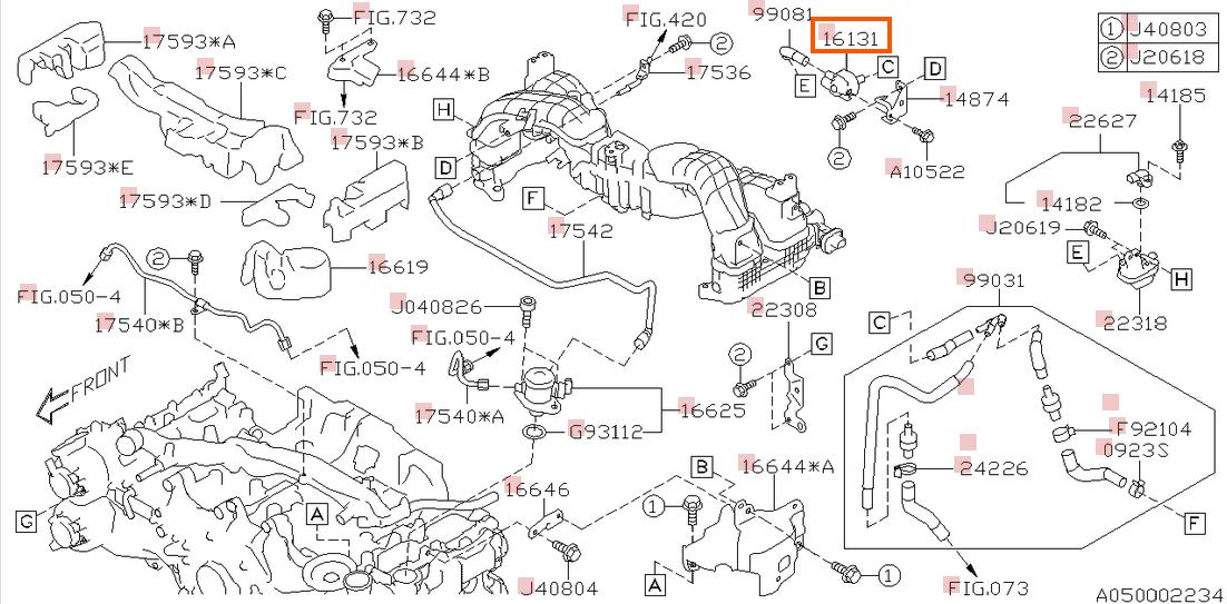 Subaru OEM Purge Solenoid Subaru WRX 2022-2026 | 16131AA100