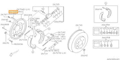 Subaru OEM Rear Brake Dust Shield - Right Hand | 26704AE040