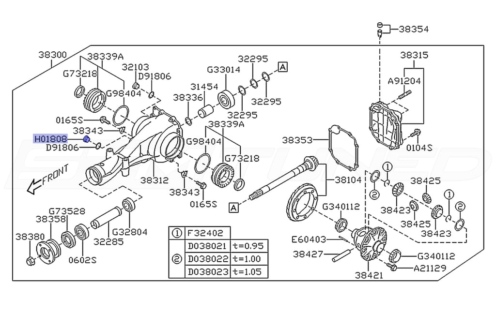 Subaru OEM Rear Diff Fill Plug Subaru WRX 2022-2026 | 807018080