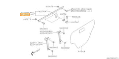 Subaru OEM Rear Door Window Weather Stripping - Outside - Left Hand | 62280AG011