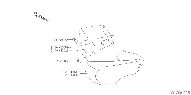 Subaru OEM Rear Right Tail Light Housing Seal 2017-2020 BRZ | 84940CA080