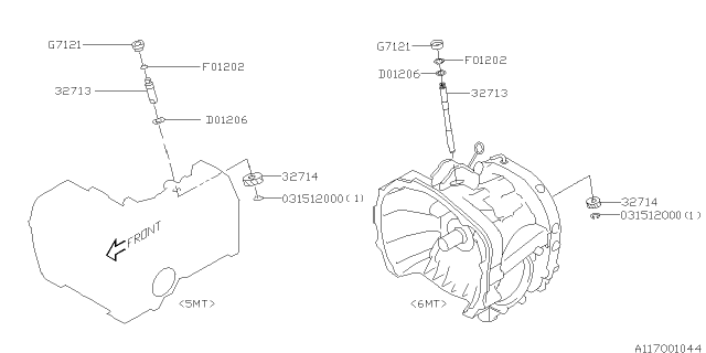 Subaru OEM Shaft Speedometer Subaru STI 2004-2007 | 32713AA050