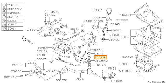 Subaru OEM Shift Rod Pivot Ball (5 Spd) | 35035KC010