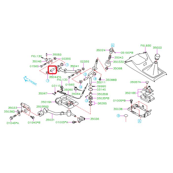 Subaru OEM Shift Rod Spacer 08-21 STI | 35044AG030
