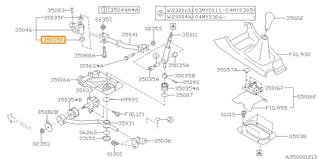 Subaru OEM Shifter Pivot Bushing (5-Speed) | 35035KA030