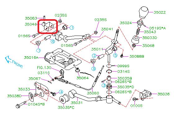 Subaru OEM Shifter U-Joint Subaru STI 2004-2021 | 35046FE010