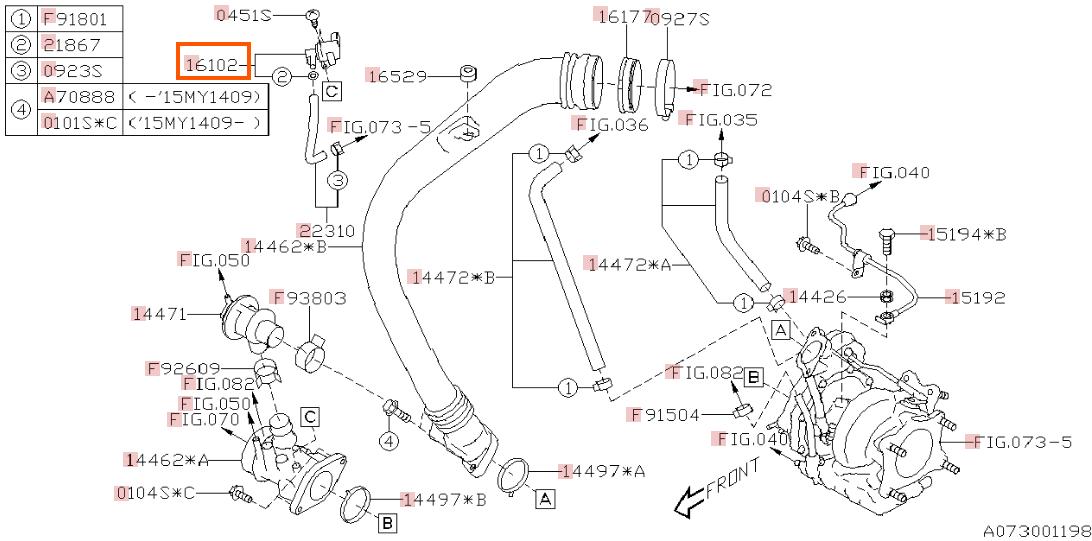 Subaru OEM Solenoid Valve Subaru WRX 2015-2021 / Forester XT 2014-2018 / Legacy GT 2010-2012 | 16102AA520
