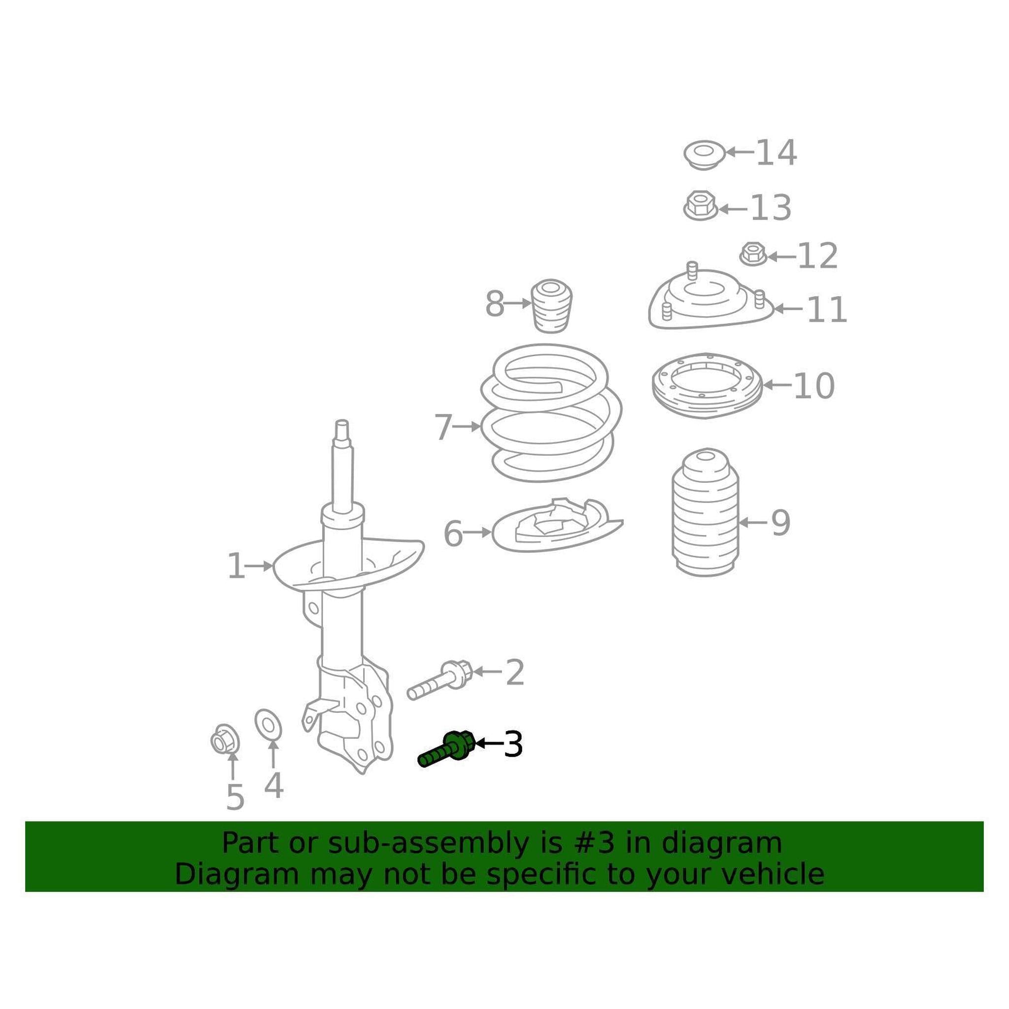 Subaru OEM Spindle Lower Bolt Subaru WRX 08-26 / STI 08-21 | 901000394