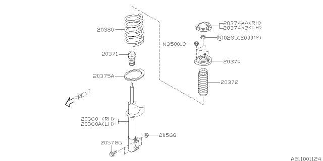 Subaru OEM Spring Seat (Rear) WRX / STI 2004-2007 | 20375FC001