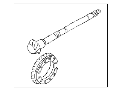 Subaru OEM Subaru 4EAT Front Ring and Pinion Gear - 4.11:1 ratio | 38100AB390