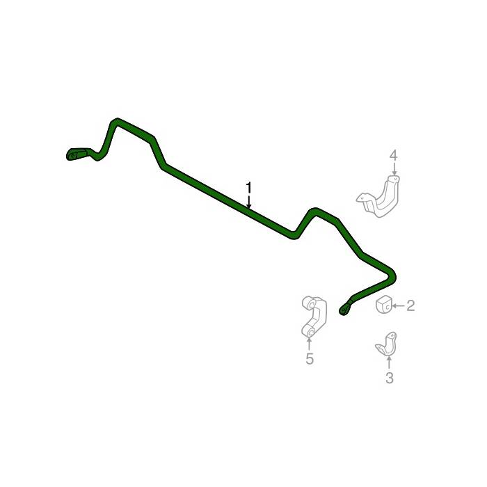 Subaru OEM Sway Bar - Rear (20mm) 04-06 STI | 20451FE100