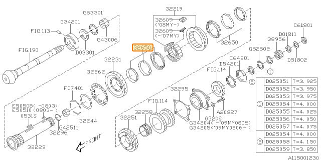 Subaru OEM Synchronizer Set - 1st Gear Driven STI 2004-2007 / Legacy GT 2007 / 2009 | 32650AA140