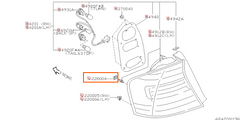 Subaru OEM Tail Lamp Assembly Grommet Subaru Crosstrek / Forester / Impreza / Legacy / Outback | 909220004