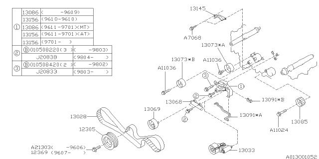 Subaru OEM Tensioner Seal WRX 02-19 / STI 04-21 | 13091AA060