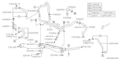 Subaru OEM Throttle Body Heater Hose Assembly 06-07 WRX / 06-21 STI | 21204AA850