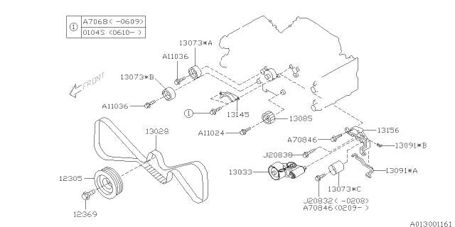 Subaru OEM Timing Belt Guide WRX 04-14 / STI 04-21 | 13145AA021