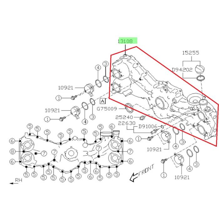 Subaru OEM Timing Chain Cover (13108) 22+ BRZ | 13108AA350