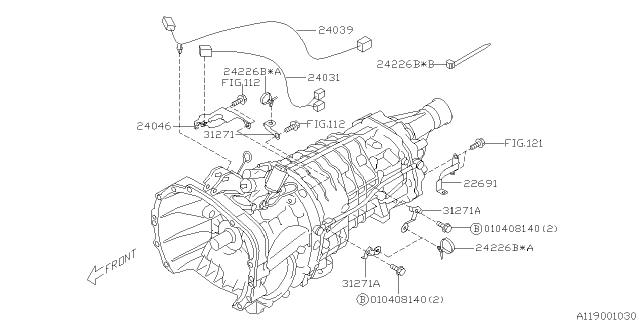 Subaru OEM Transmission Harness 04-07 STI | 24031AA441