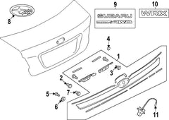 Subaru OEM Trunk Lid Trim w/o Passive Entry 22-24 WRX | 91189VC011