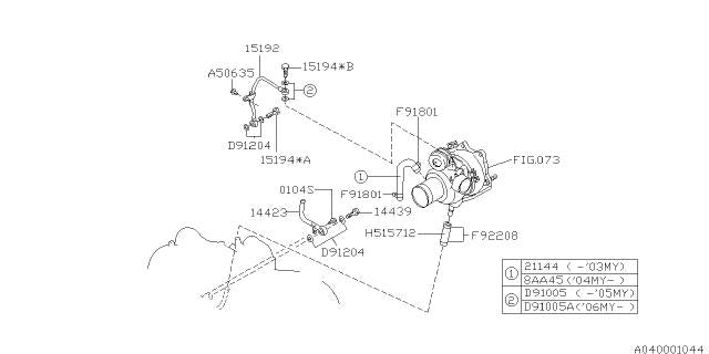 Subaru OEM Turbo Feed Gasket WRX / STI 2006-2007 | 424255400