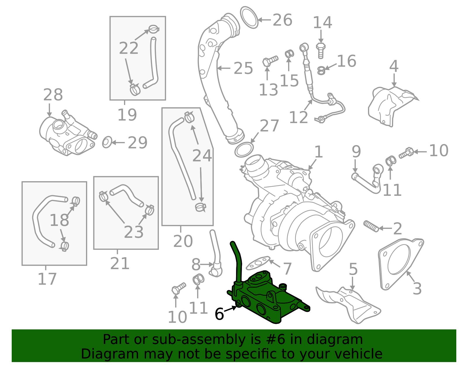 Subaru OEM Turbo Pedestal Subaru WRX 2022-2026 | 15191AA060