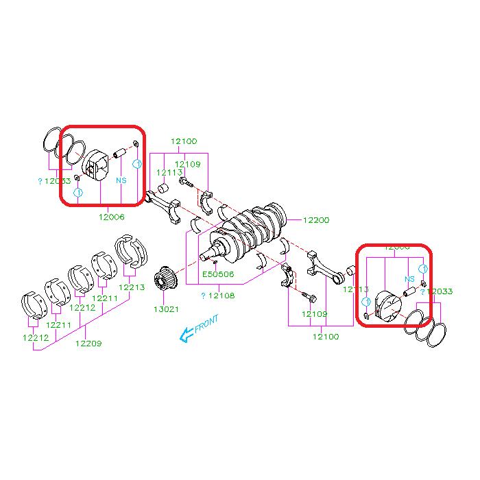 Subaru OEM Type RA Piston - 100mm STI 2018-2021 | 12006AE580