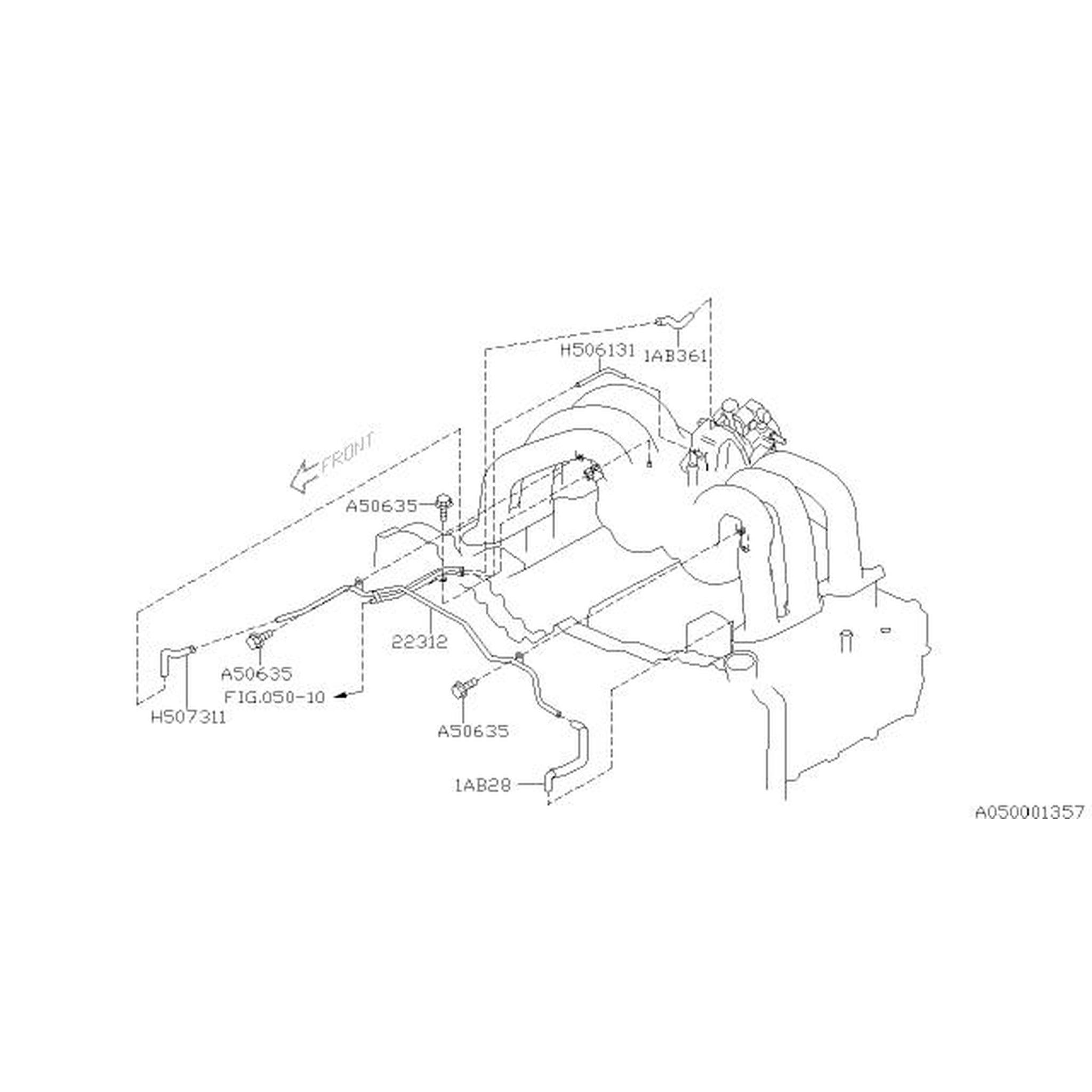 Subaru OEM Vacuum Hose 01-04 Legacy/Legacy Outback 3.0L (A/T) Sedan/Wagon | 99071AB361