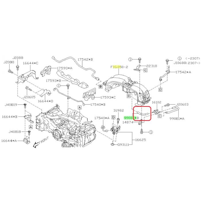 Subaru OEM Vacuum Hose (99081*B) Subaru BRZ 2022-2026 | 99081AA940