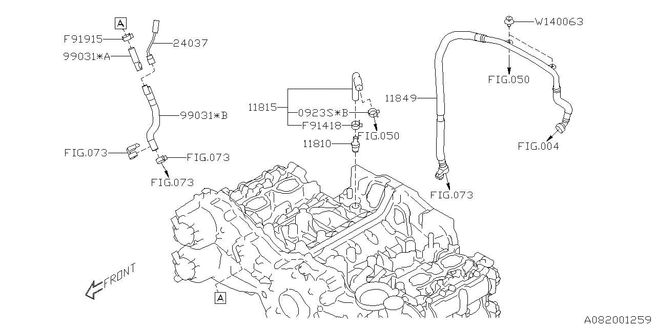Subaru OEM Vacuum Hose Assembly WRX 2017-2021 | 99031AA031