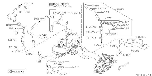 Subaru OEM Vacuum Hose STI 2007-2021 | 99071AD080