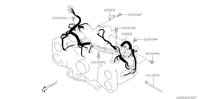 Subaru OEM Wiring Engine Harness 05-06 STI | 24020AD650
