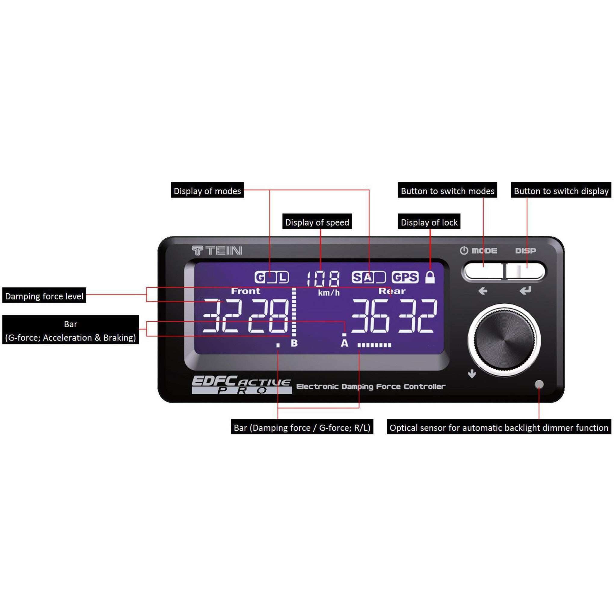 Tein Electronic Damping Force Controller Active Pro Controller Kit | EDK04-Q0349