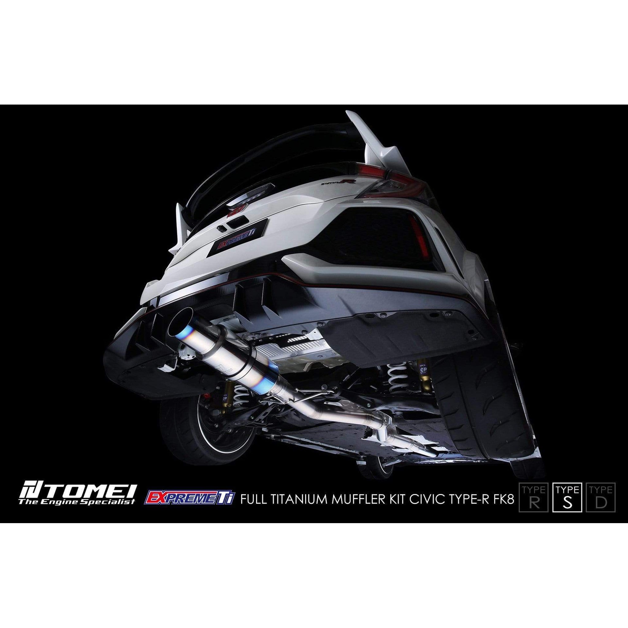 Tomei Full Titanium Cat Back Exhaust "Type-S" Honda Civic Type-R 2017-2021 | TB6090-HN06B