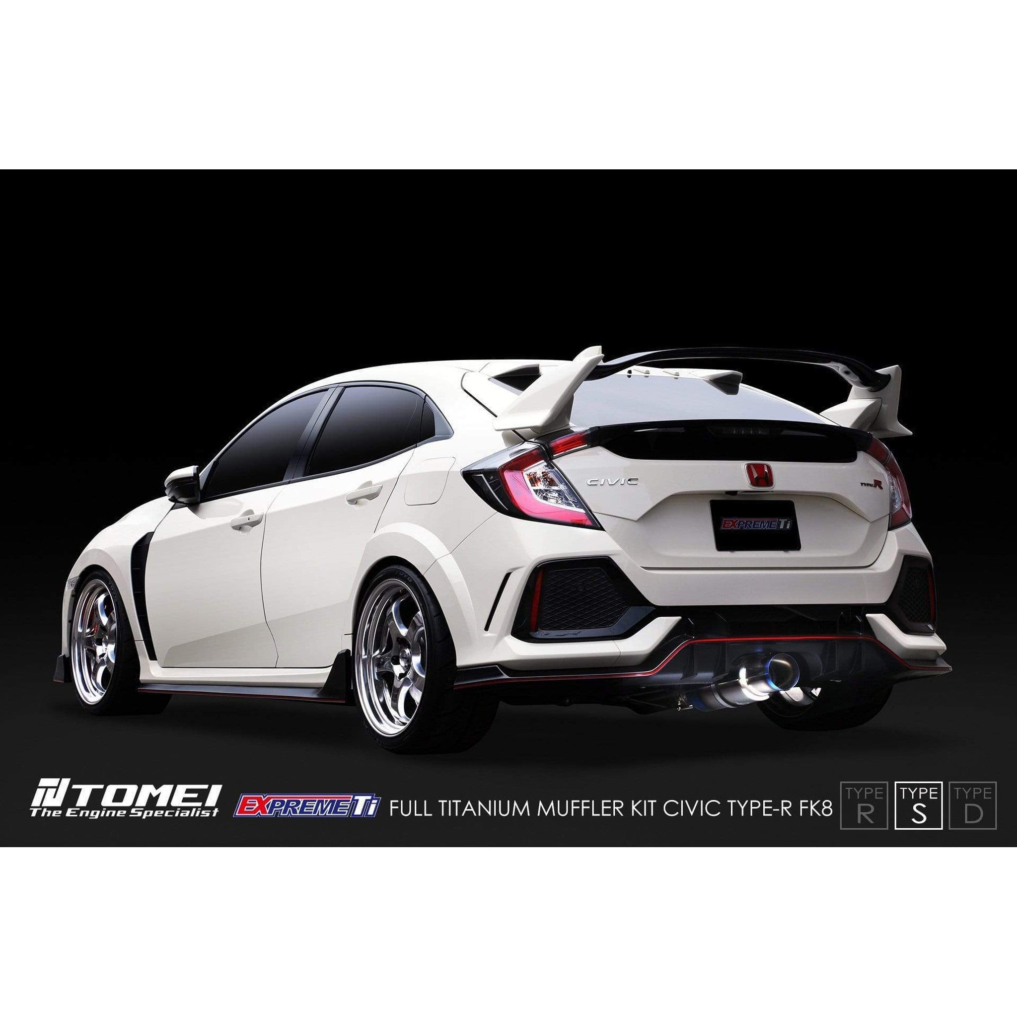 Tomei Full Titanium Cat Back Exhaust "Type-S" Honda Civic Type-R 2017-2021 | TB6090-HN06B